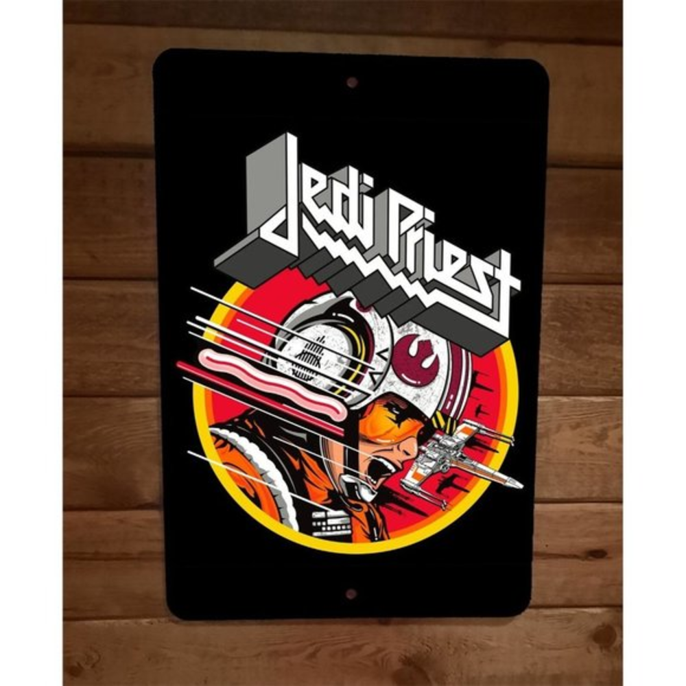 Jedi Priest X Wing Pilot Star Judas Wars Parody 8x12 Metal‎ Wall Sign